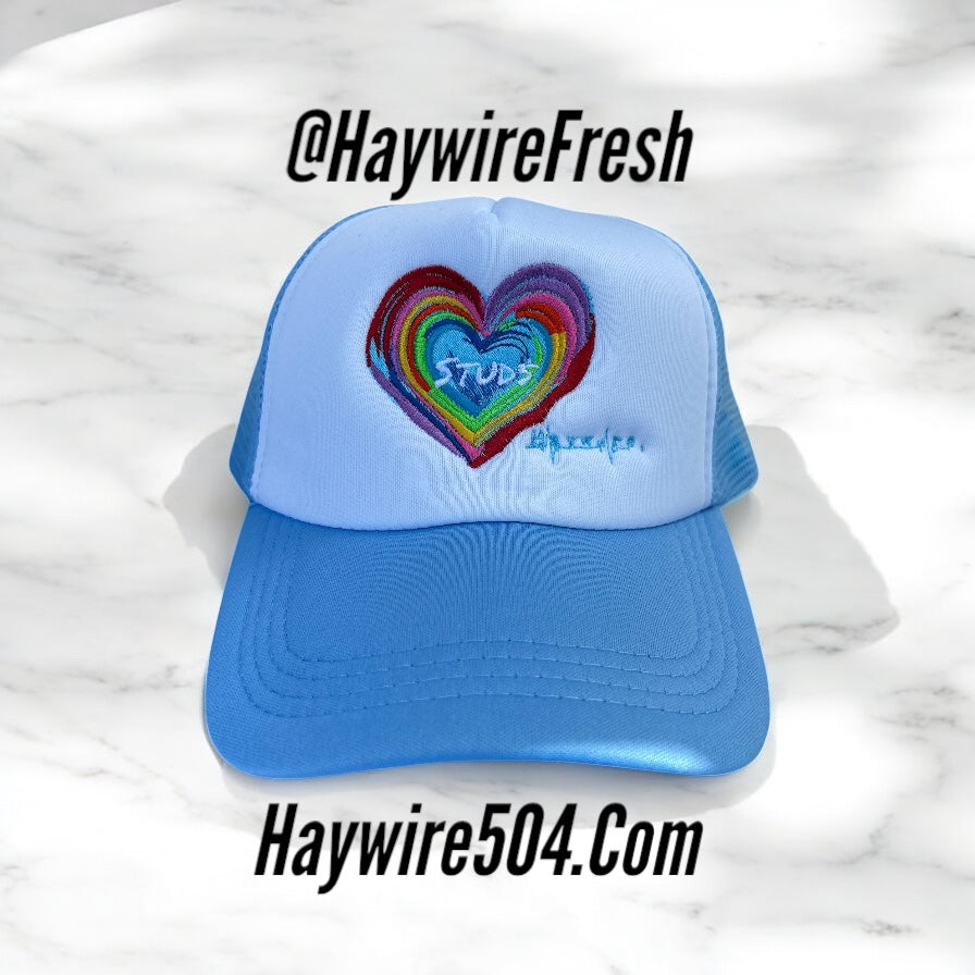 Embroidery Love Studs Summer Snap Backs