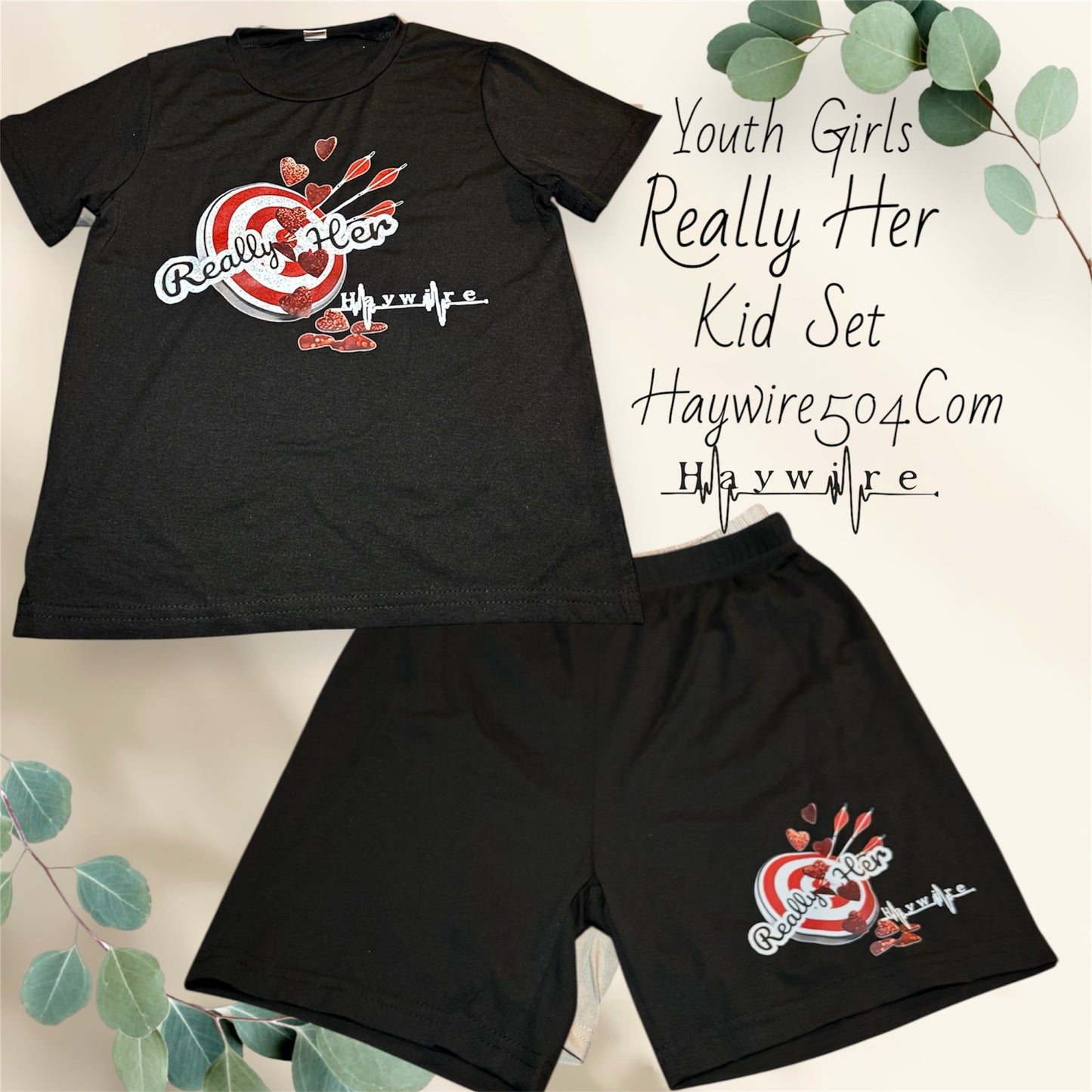 Really Her Youth Girl 6 - 8Yrs Summer Short Set