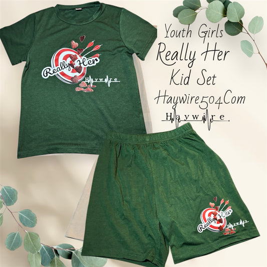 Really Her Youth Girl 6 - 8Yrs Summer Short Sets
